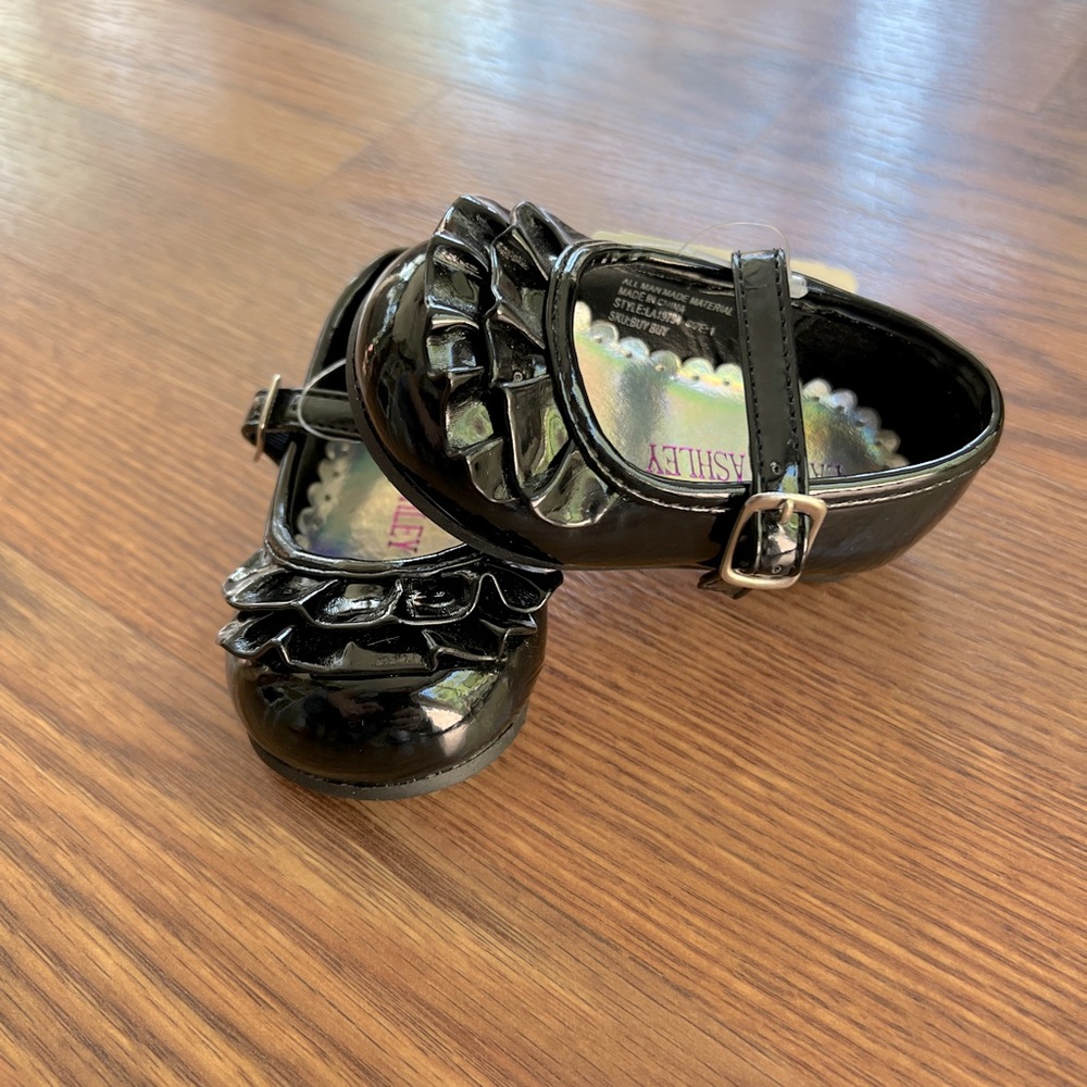 Laura Ashley Black Patent Baby Dress Shoes